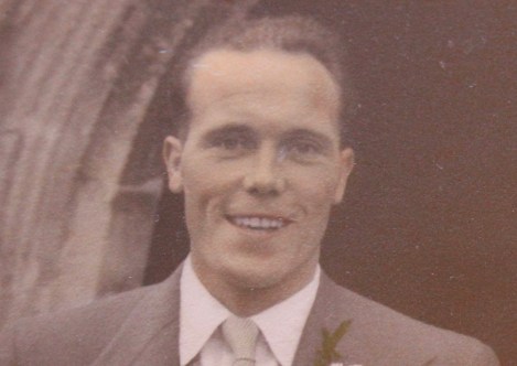 Young Dennis Flatman on his wedding day